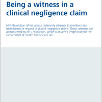 Read more: Being a witness in a clinical negligence claim